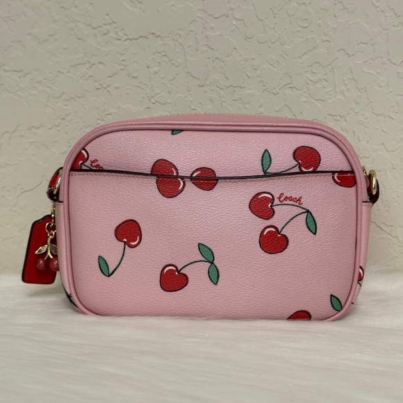 Coach Mini Jamie Camera Bag With Heart Cherry Print - Picture 3 of 12